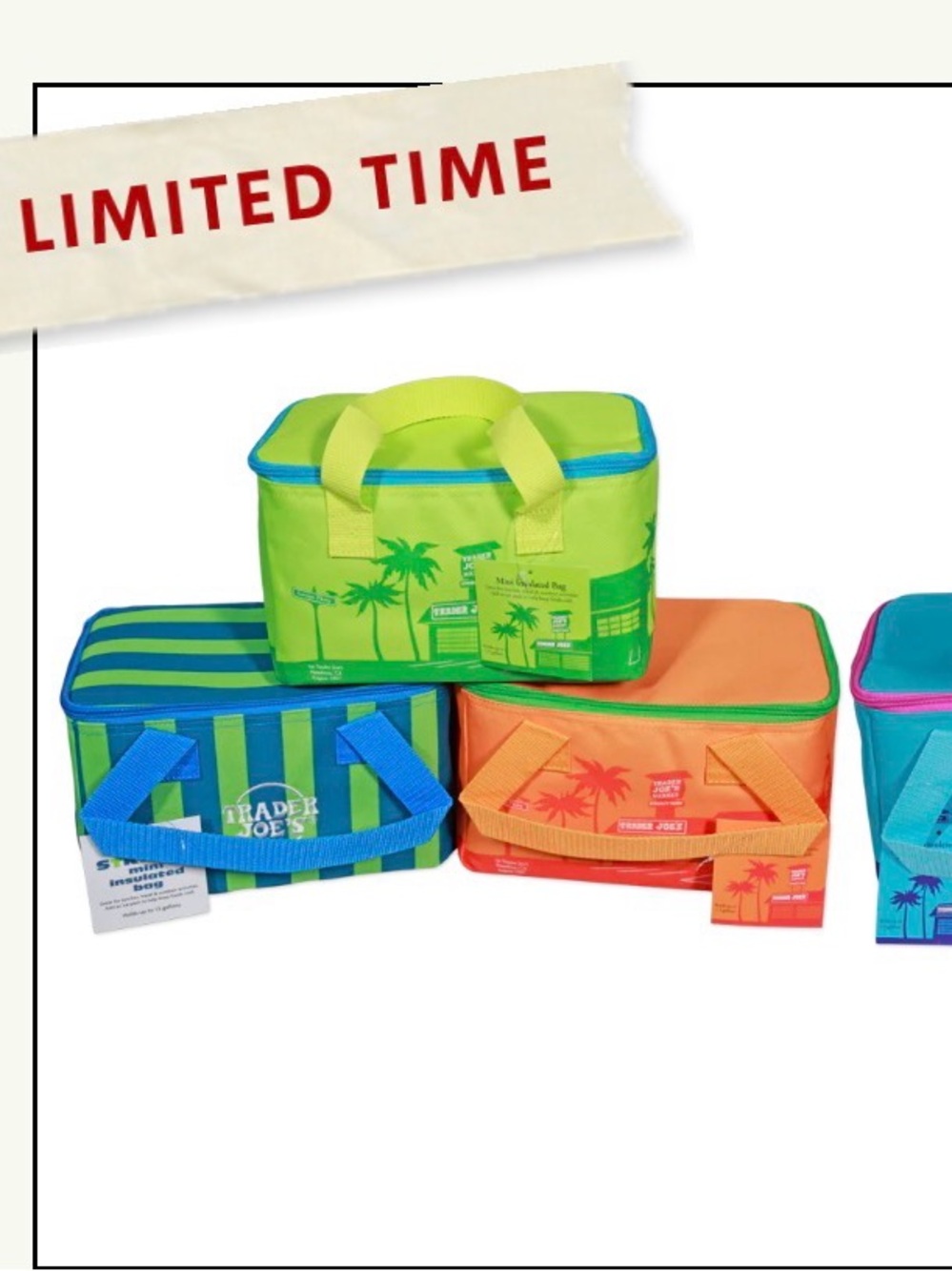 Trader Joe's Bright orange Mini Cooler Bag